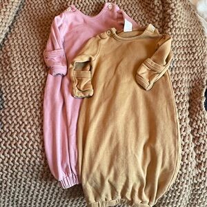 Kate Quinn Pink and Tan Kids Nightgowns